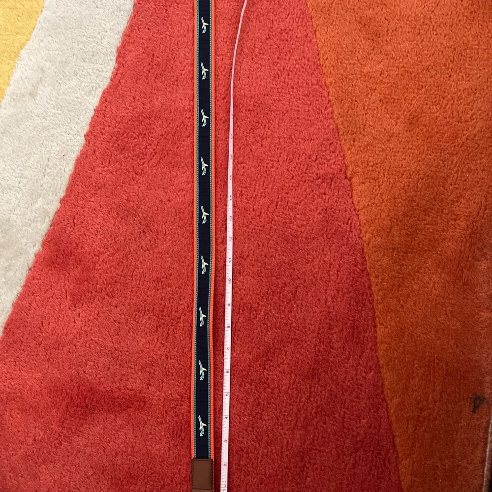 Janie & Jack Orange Navy Airplane Web Belt 6-8 yo 28 inches